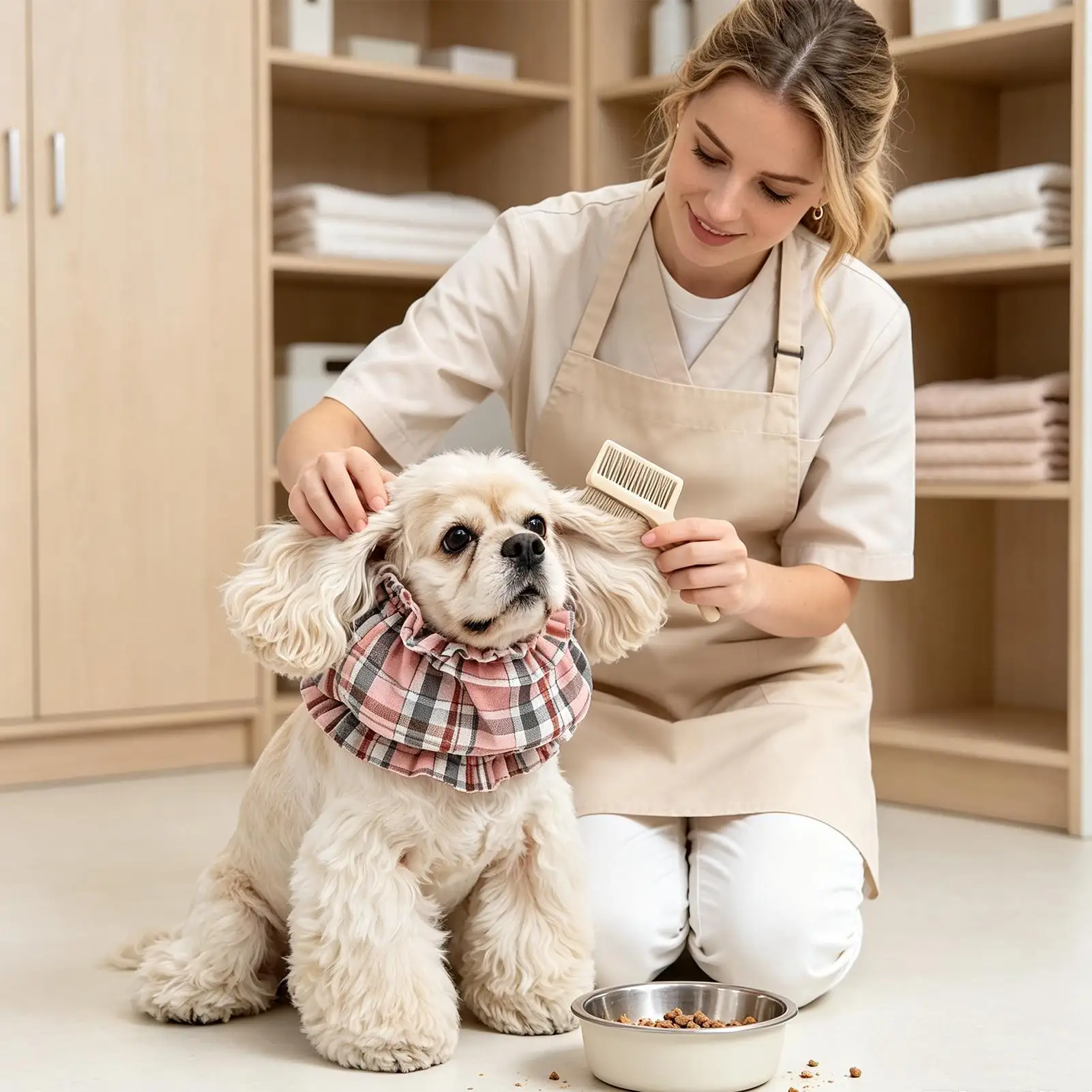 Dog Snood For Eating Soft Comfortable Anti-Scratch Breathable Relief Eating Wrap Dog Ear Covers For Puppy Medium Pet Home Daily