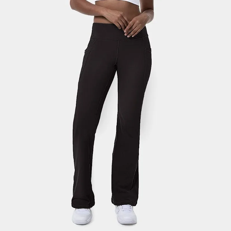 높은 허리 가을, 겨울 벨 바닥 바지 슬림 피트 야외 정장 바지 요가 바지 여성 캐주얼 작업 바지 스포츠 바지