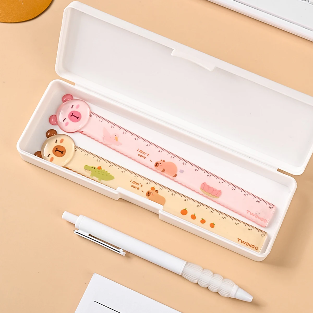 

1 шт. 15 см измерительная линейка, креативная мультяшная линейка в форме животного, канцелярская линейка с волнистыми линиями, школьные принадлежности