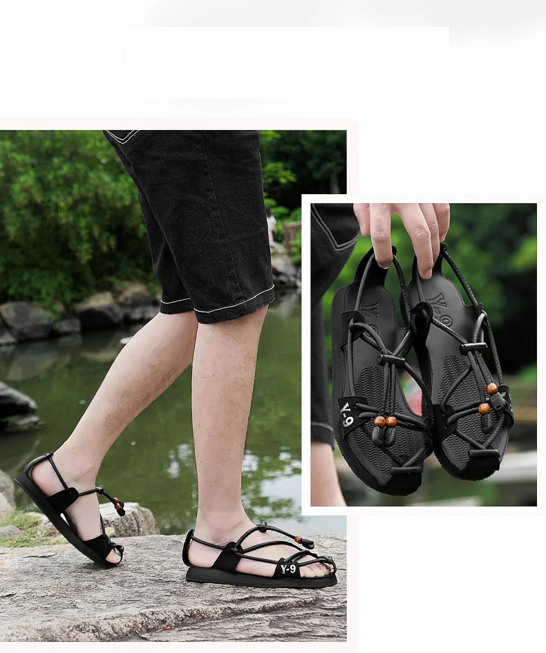 Summer Men Sandals New High Quality Leather Mens Casual Shoes Outdoor Men Leather Sandals for Men Beach Shoes Roman Men's Shoes