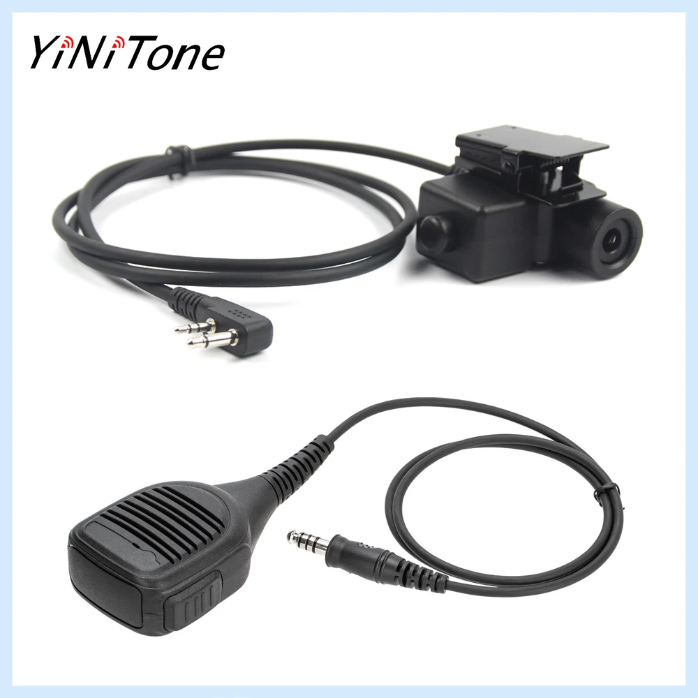 

Ham Radio 7.1mm NATO Adapter Speaker Microphone with U94 PTT For Icom V8 V80 V82