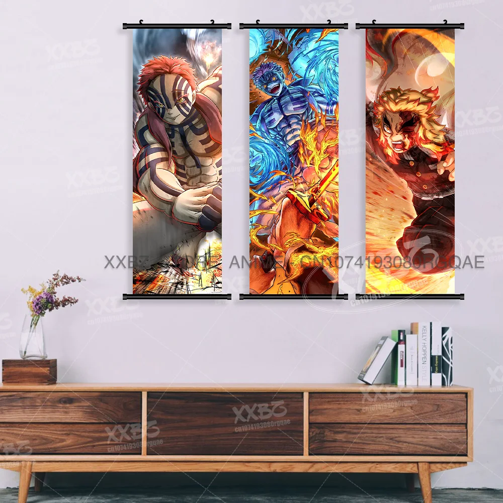 Scrolls Picture Posters Agatsuma Zenitsu Hanging Painting Wall Art HD Home Decor For Anime Role Demon Slayer:Kimetsu no Yaiba