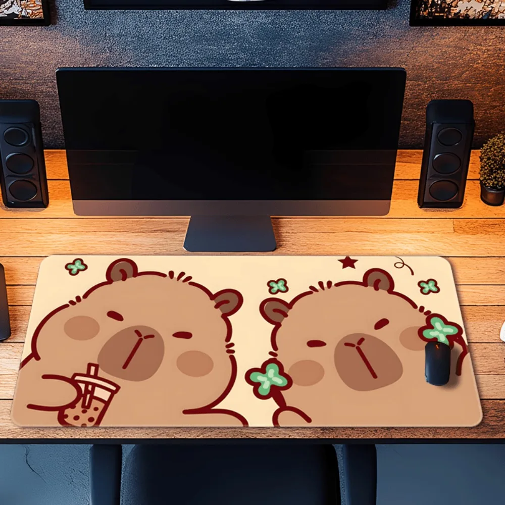 Grands tapis de bureau et tapis de souris à thème aquatique, avec de jolies illustrations d'eau, et bases en caoutchouc antidérapantes.