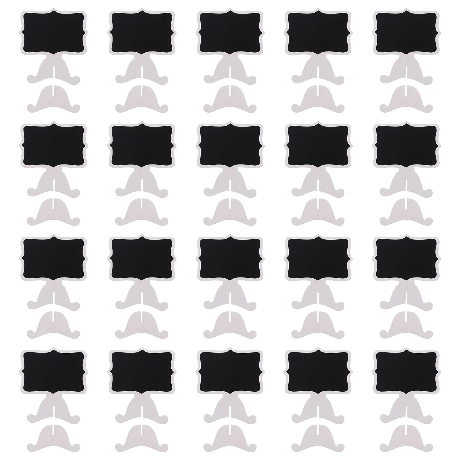 

20 Pcs Wooden Blackboard Chalkboard Signs Vintage Memo Message Boards Small Edge Decorations Erasable Reusable Upright