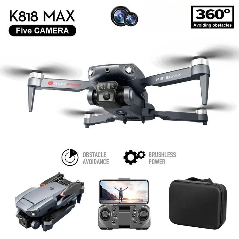 

NEW Rc Drone K818 Max Photography 4K Aerial HD Camera Professional Brushless Motor Obstacle Avoidance Folding Quadcopter UAV Toy