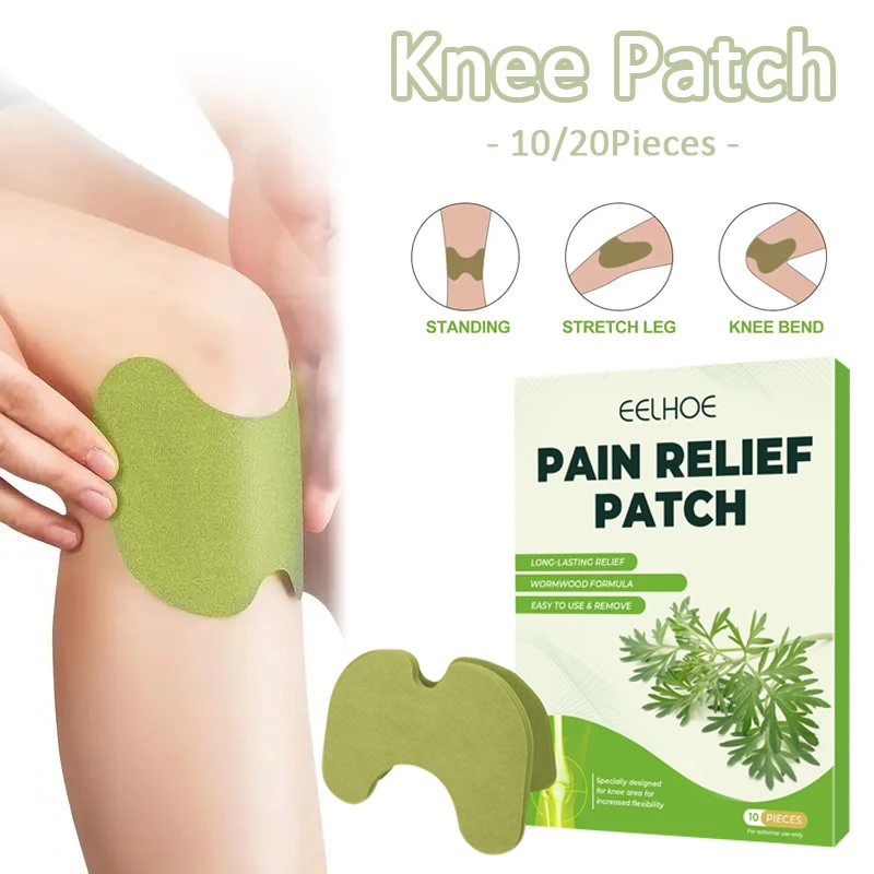 ハーブ膝パッチスポーツ捻挫緩和パッチ膝関節用温湿布長期筋肉なだめるステッカー