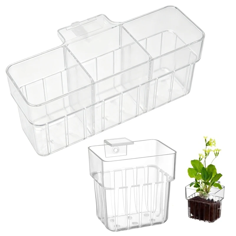 Aquarium Aquarium Transparent Hydroponic Basket  Wall-Mounted Emergent Plant Stand - Household Cup for Aquatic Landscaping Decoration - Aliexpress Deal