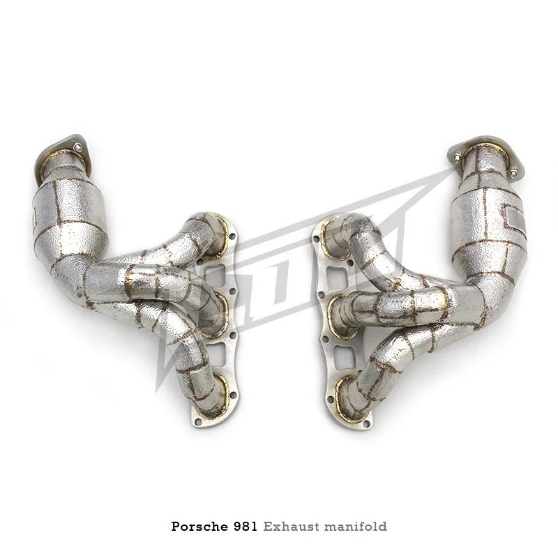 Head Section High flow Pipes Exhaust Pipes branch downpipe Exhaust Pipe with catalyst for PORSCHE CAYMAN 981 987 2013