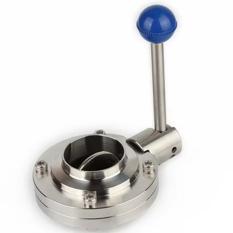 Stainless Steel Sanitary Long Weld Manual Remote-Controlled Butterfly Valve