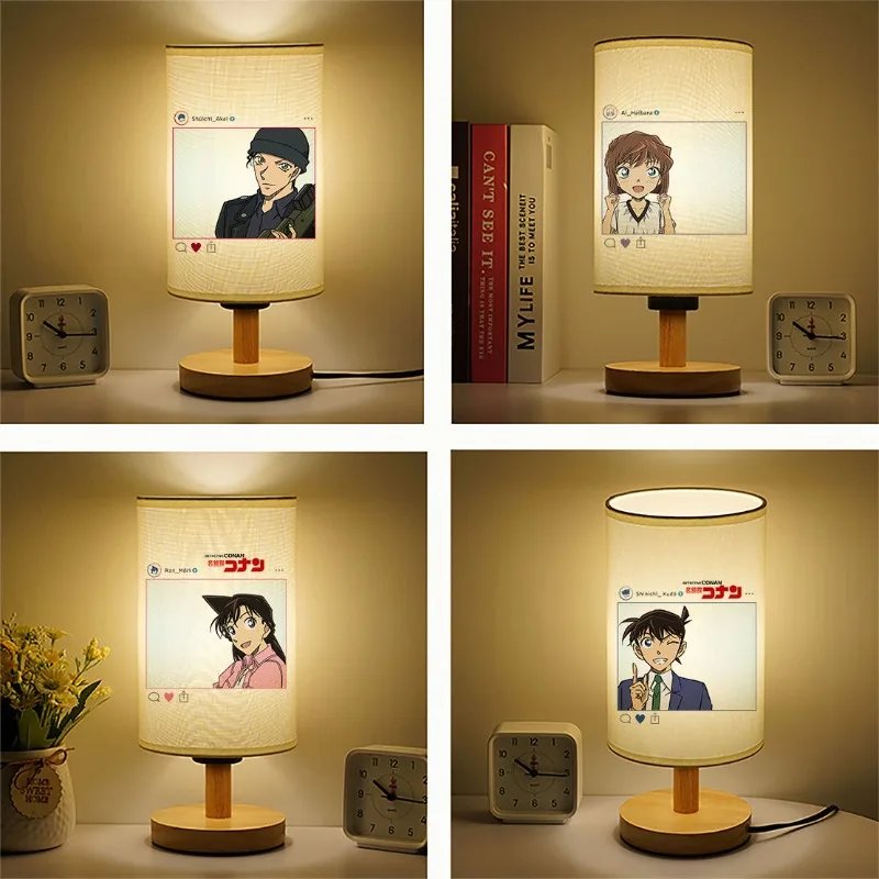 Detective Conan anime couple bedroom atmosphere bedside lamp creative soft light night light personalized table lamp gift