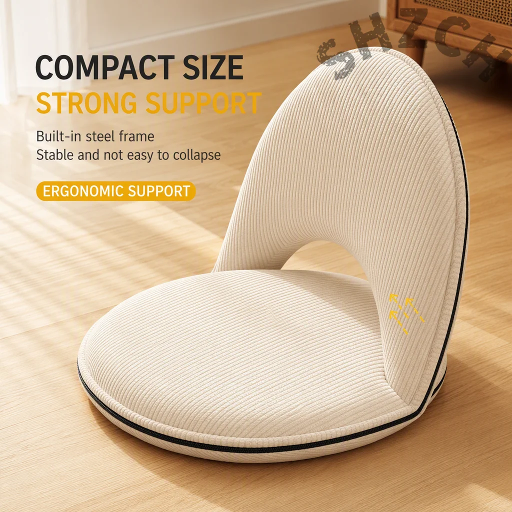 Low-Back Reclining Floor Chair for Kids – Removable Washable Cover, Ideal for Bay Windows, Balconies & Bedrooms