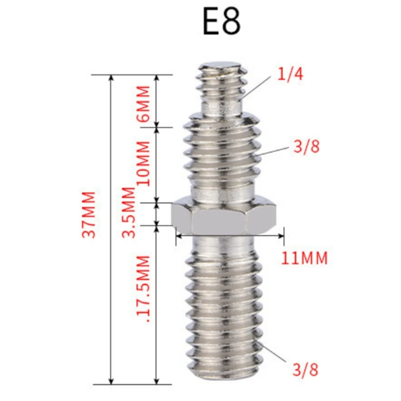 Camera Screw Kit Tripod Adapter Converter Spigot Mount 1/4\