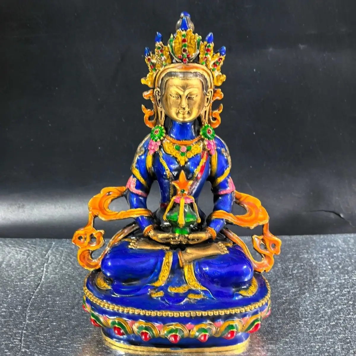 Colorful guanyin bodhisattva tibetan buddha Statue Sculpture Figurine Home Decoration
