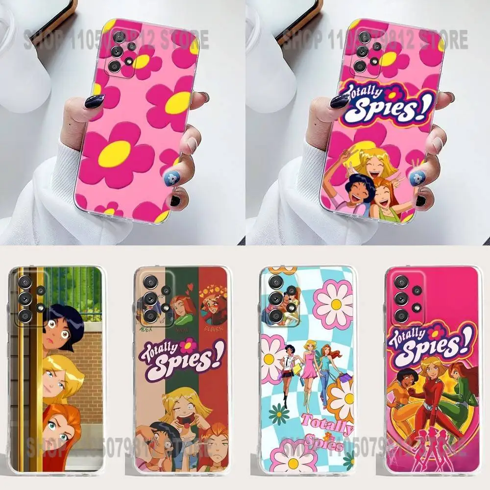

Phone Case Silicone For Samsung S30,23,21,22,20 FE lite,S10,9,PIus Note20ultra T-Totally Spies Soft Transparent