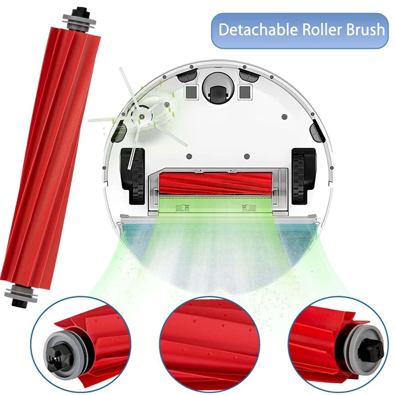 ABJI-20PCS Replacement Parts For Roborock S7/ S7+/S7 Max/S7 Maxv Plus Vacuum Accessories Roller Side Brushes Filter Dust Bags