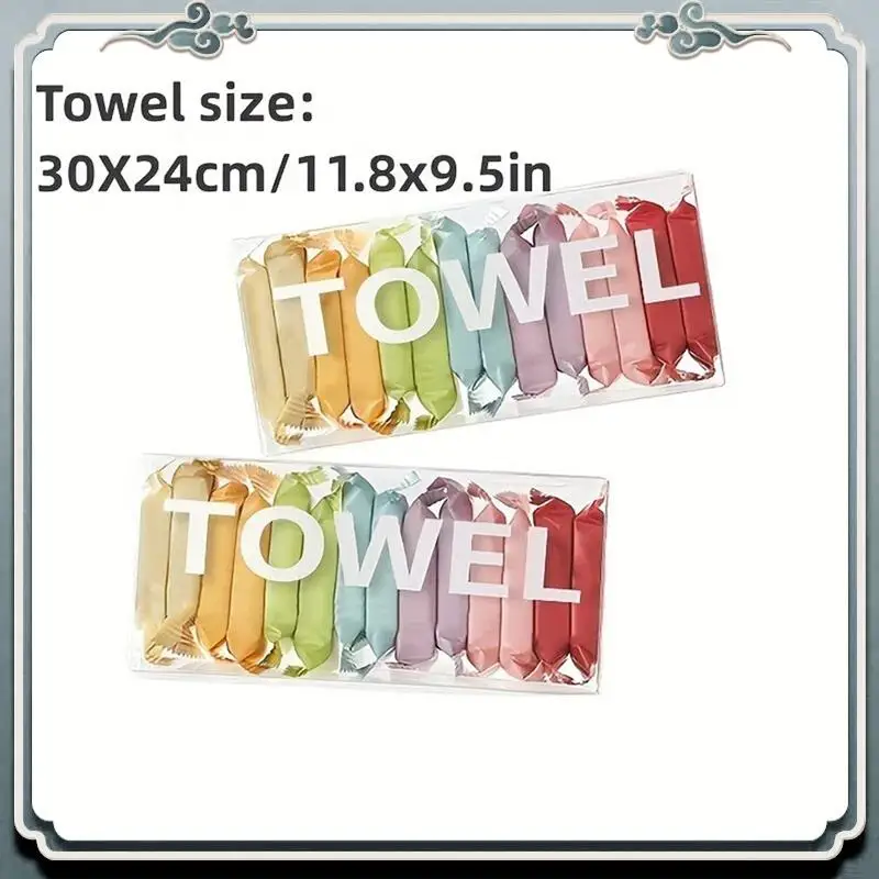 AC76-28Pcs/2 صندوق منشفة السفر المحمولة سميكة مضغوطة الوجه التطهير الجمال منشفة مربعة عالية الجودة #6