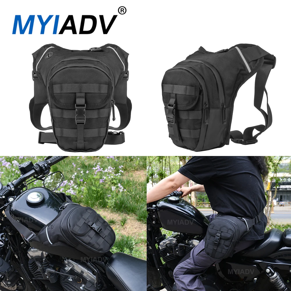 Motorcycle Large Capacity Adjustable Drop Leg Bag Hip Bum For Cycling Riding Multi-Function Outdoor Waist Bag Chest Bag
