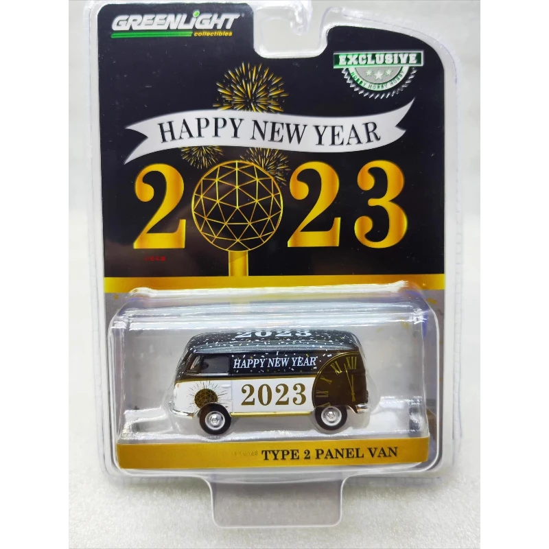 

1:64 2023 Тип 2-панельный фургон Высокая имитация сплава Модель автомобиля Коллекционная игрушка Подарочный орнамент для дисплея