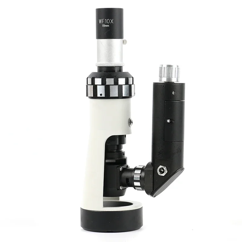 Metallographic Microscope Zoom 100X-400X Monocular Microscope Polarizer Lab Portable Biology Microscope+Magnetic Base Polarizer