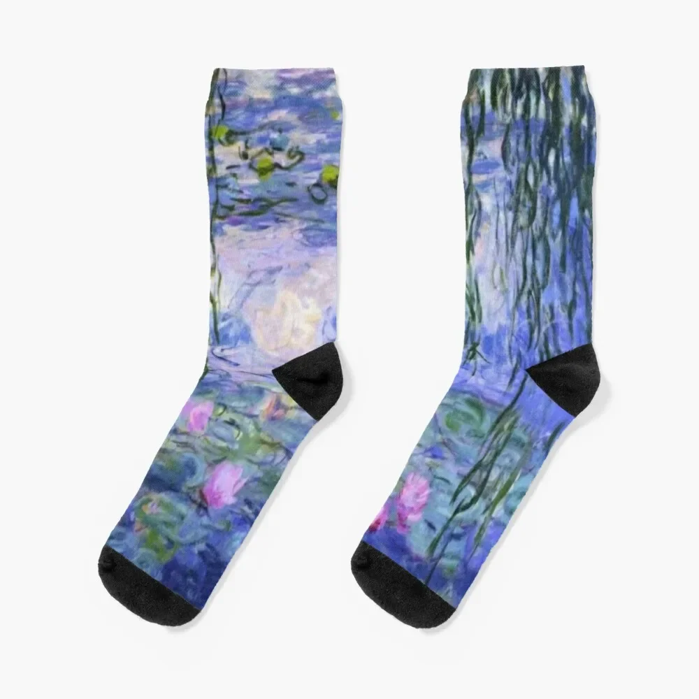 

Claude Monet - Water lilies Socks men cotton high quality valentine gift ideas Men Socks Luxury Brand Women's