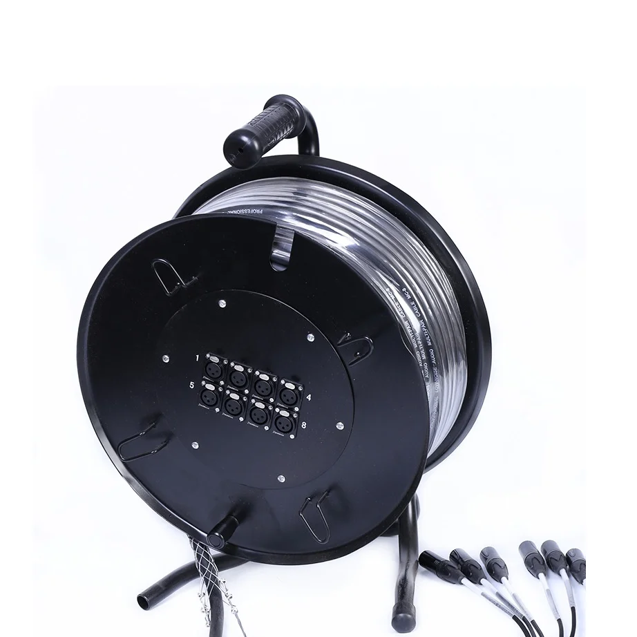 30M 50M Audio XLR Snake Cable Multi-channel Audio Signal Cable Car 8 Way Stage Lighting Power Cable Car