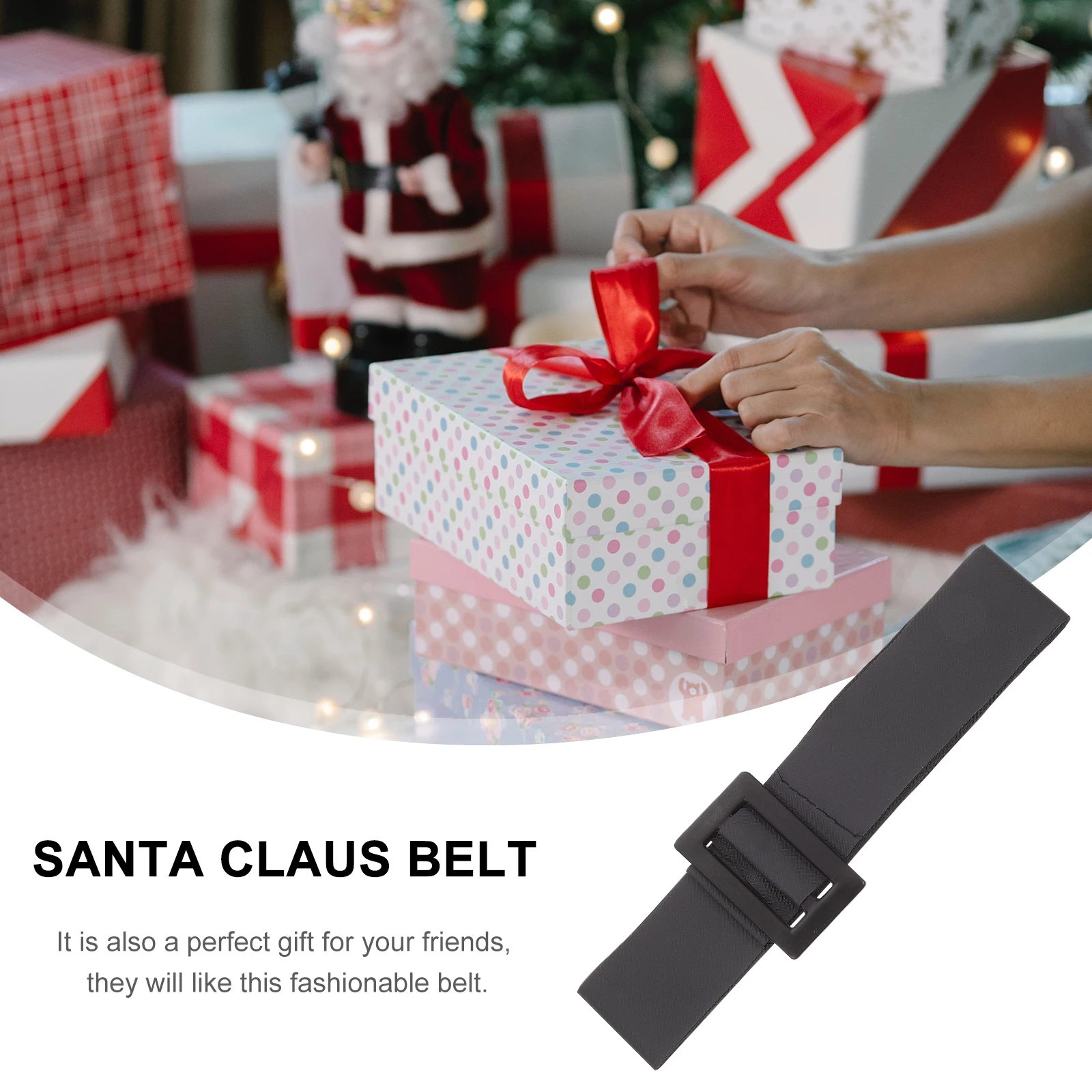 

10 Pcs with Santa Claus Buckle for Christmas All-match Waist Santa Claus Clothes Belt Belts Decorative Belt Daily Party Gifts