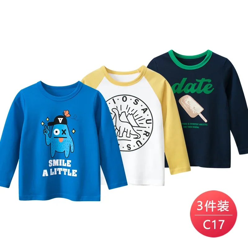 Autumn New Children's Wear Long sleeved T-shirt for boys with a base shirt for babies