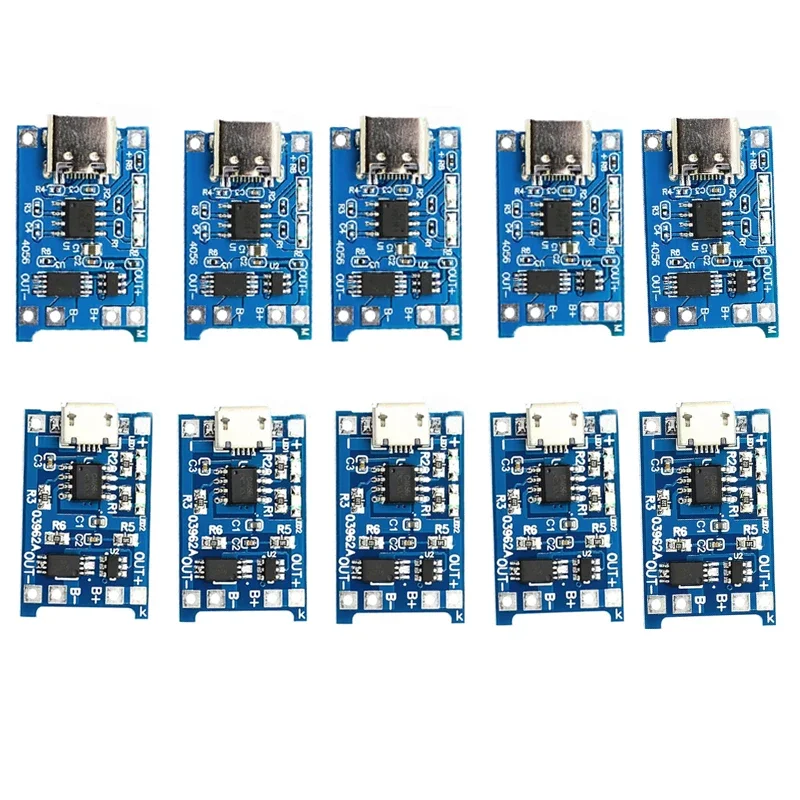 Type-C USB Micro USB 5V 1A Battery Charging Board 18650 batterie au Lithium chargeur module + Protection double fonctions