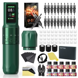 Tattoo Kit T-Rex Wireless Rotating Tattoo Kit, 7-Segment Stroke Adjustable Tattoo Pen 1600mA Power Supply, Tattoo Machine Kit
