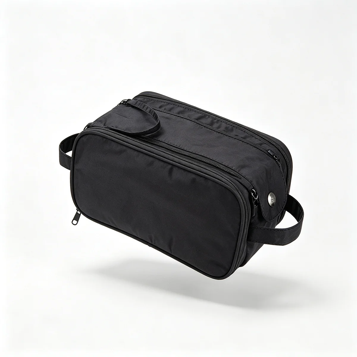Strapazierfähige Nylon-Kosmetiktasche, leichte Reise-Toilettentasche mit Doppelreißverschluss, geräumiger Aufbewahrungsorganizer für Schreibtisch und Koffer, Unisex – Detail 16