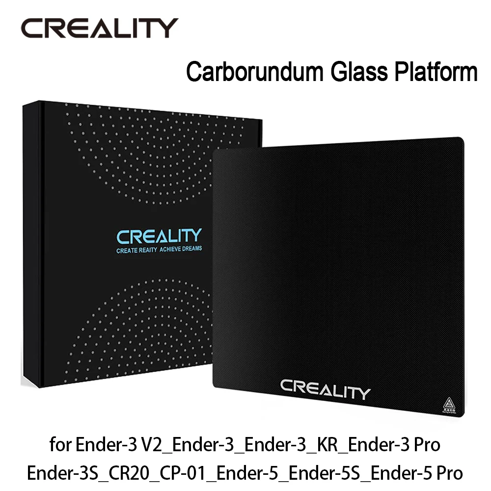 

Creality Original Carborund Tempered Glass Bed 235x235x4mm 3D Printer Platform Build Plate for Ender3 / Ender 3 V2 / Ender 3 Pro