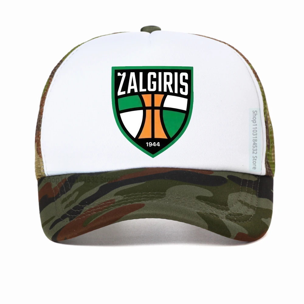 Gorra de béisbol con Logo de baloncesto de ZALGIRIS para hombre, gorras con estampado de equipo deportivo Vintage, gorras de camionero transpirables informales, gorras snapback de malla