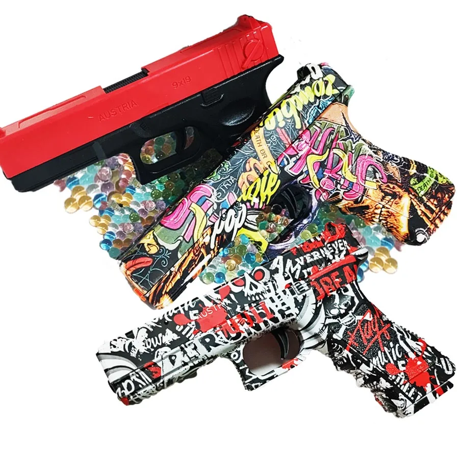 2025 Handleiding G17 Speelgoed Pistool Met Laser Water Bal Bullet Airsoft Pistool Outdoor Sport CS Spel Wapen voor Kinderen gift