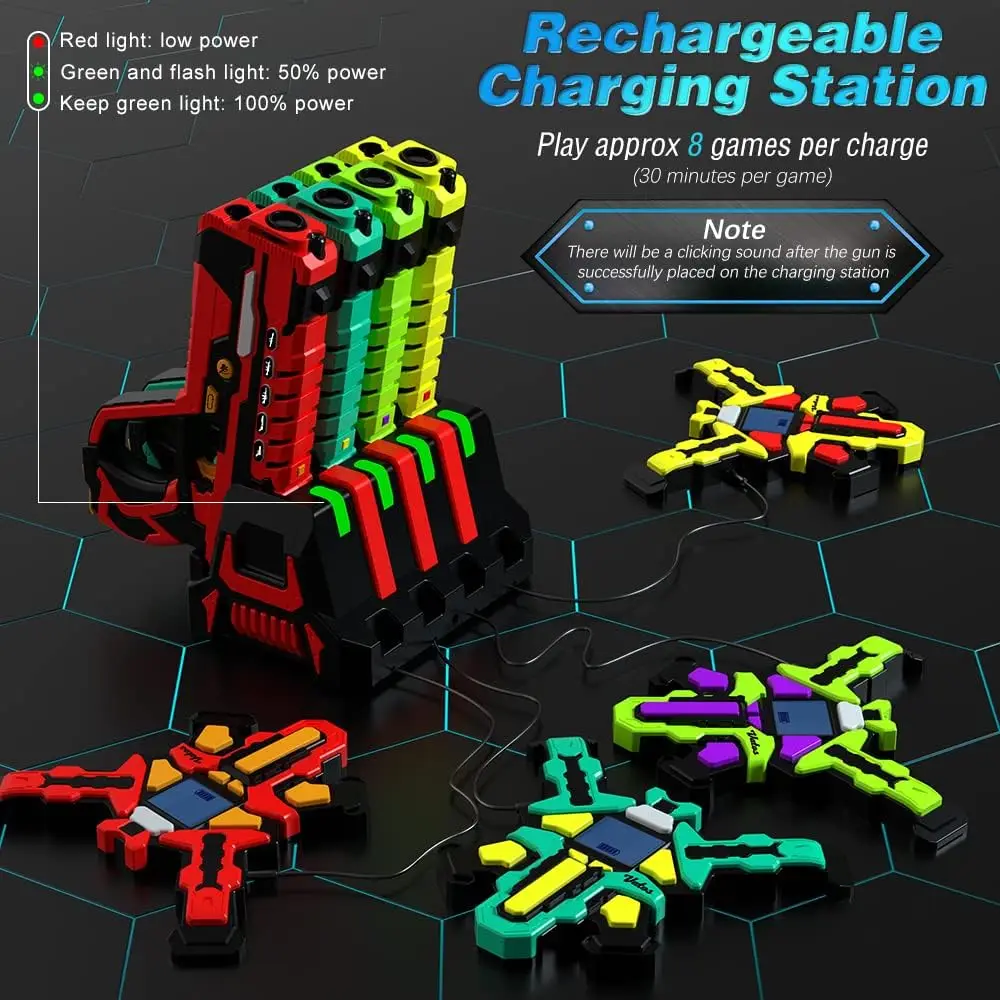 VATOS赤外線レーザータグガンセットおもちゃ電動ピストルバトルゲーム男の子子供向けグループ屋内屋外クリスマスパーティーギフトおもちゃ