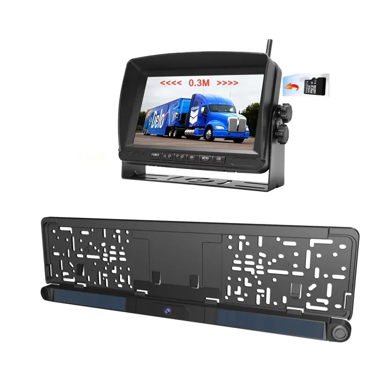 DIY 5S Installation 720P HD Rear View Back PDC Parking Sensor Cameras With 7 Inch Solar 2.4GHz Digital WIFI Wireless