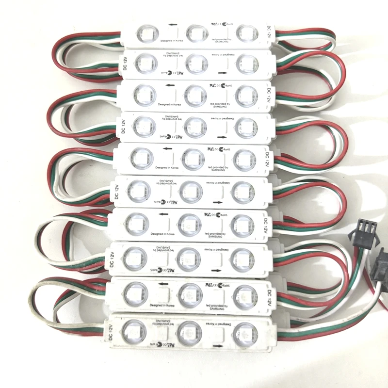 100pcs WS2811LED Module Light DC12V Waterproof IP68 Full Color Advertisement Lamp for Shop Signboard Letter Light-box Decoration