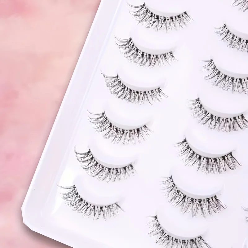 ขนตาปลอมแบบไขว้ธรรมชาติ ขนตาแบบใส 20 คู่ ขนตาแบบใส อุปกรณ์แต่งหน้าที่มีน้ำหนักเบาสำหรับแต่งหน้าทุกวัน