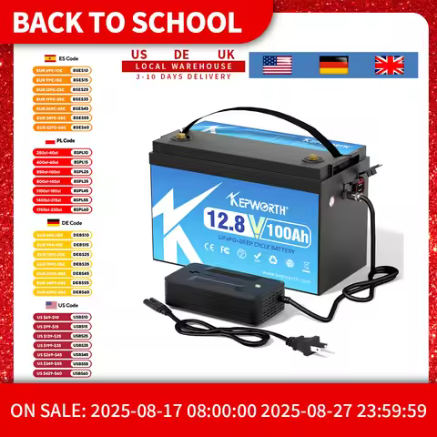 New 12V 100Ah Lithium Iron Phosphate Battery Upgraded BMS 6000 Cycles For RV Campers Golf Cart Off-Road Off-Grid Solar Wind