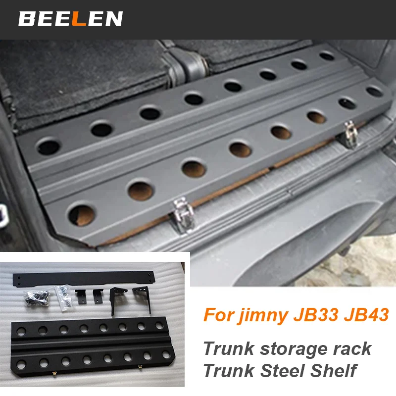 Car Trunk Organizer Sundries rack For Suzuki Jimny JB33 Sierra JB43 1998 2017 Car Styling Road Trunk Steel Shelf Accessories