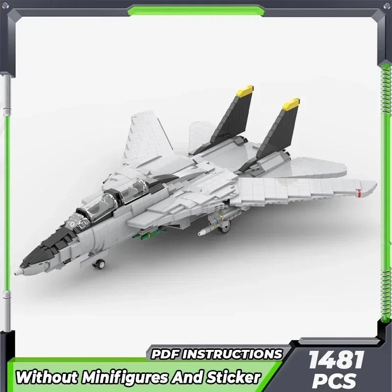 Moc Building Bricks Military Model Model F-14 Tomcat Fighter Technology Modular Blocks Gifts Toys For Children DIY Sets Assembly