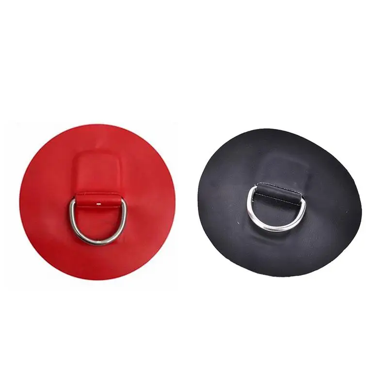 Stainless Steel D Rings Pad With Glue PVC Inflatable Boats Patch Raft Dinghy Canoe Kayak Surfboard Tie Down Accessory