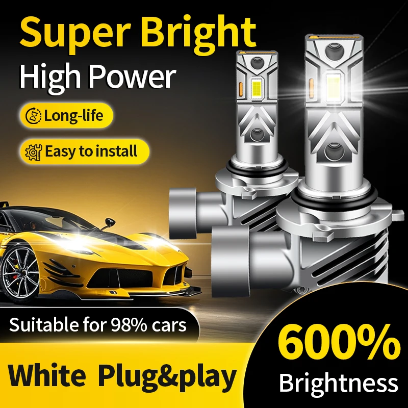 

2 шт. 9005 HB3 9006 HB4 светодиодные лампы для автомобильных фар супер яркий белый 6000K 12V 24V противотуманные фары для BMW для Chevrolet для Lexus