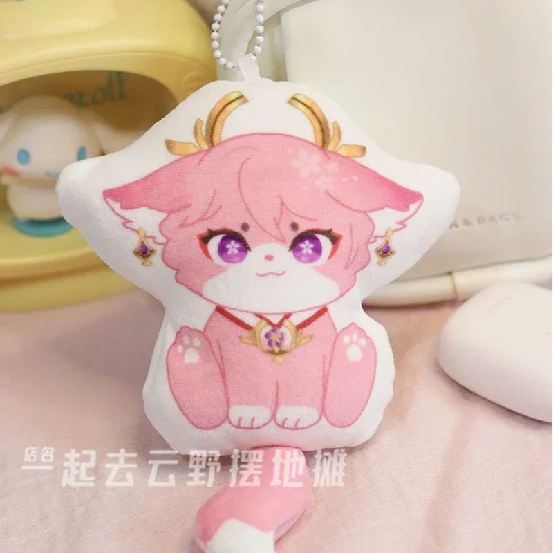 15cm Game Genshin Impact Alhaitham Raiden Shogun Yae Miko Mini Cat Series Dango Cute Plush Doll Kawaii Pendant Cosplay Toys Gift