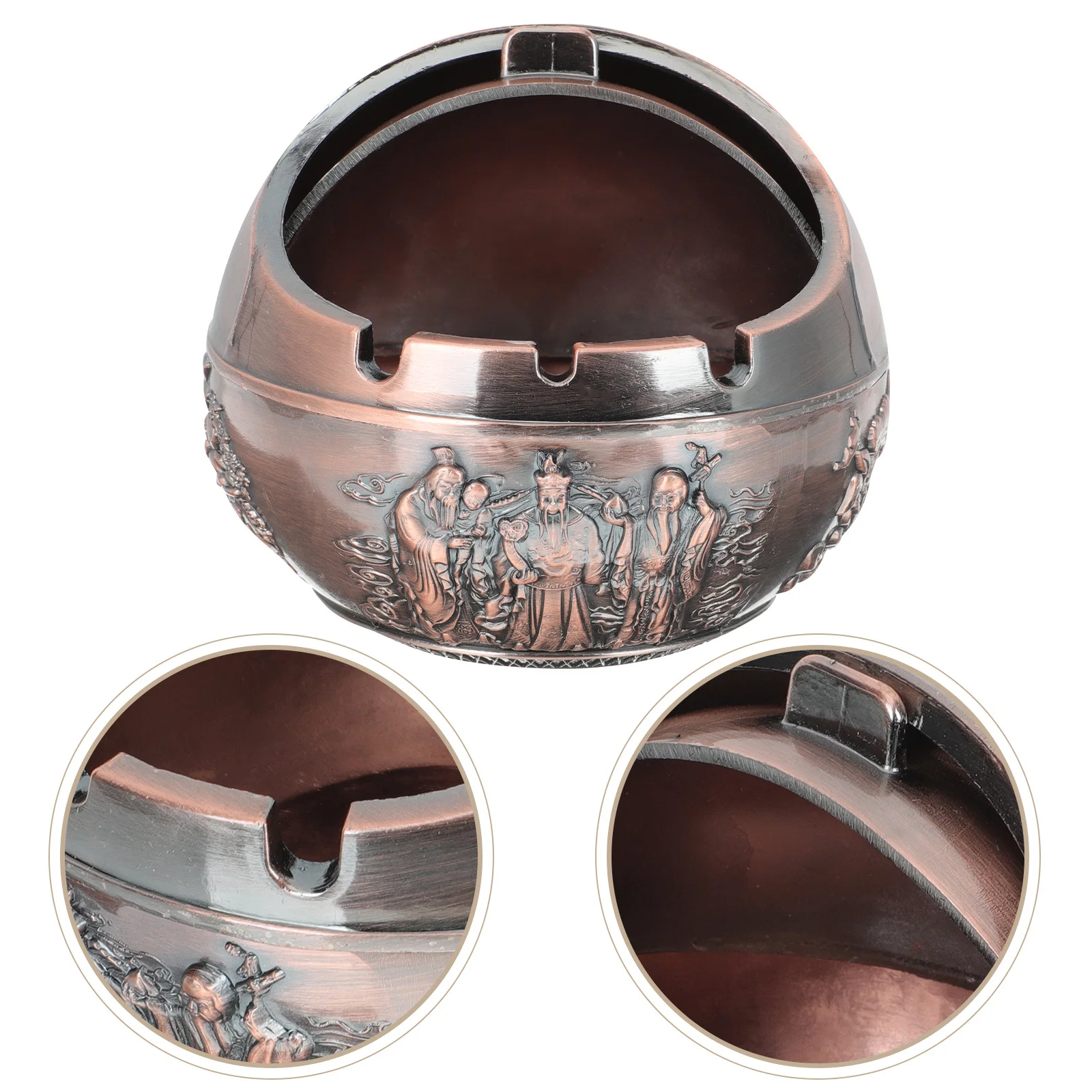 

Metal Ashtray Desktop Household Mini Decorative Portable Cigarette Container Office Home Car Use Smoking Supplies