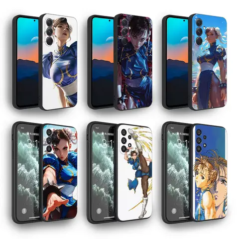 삼성 F-FIGHTER Chun Li Galaxy S25 S24 S23 S22 S21 PLUS ULTRA 용 S-STREET 게임 전화 케이스 삼성 F-FIGHTER Chun Li Galaxy S25 S24 S23 S22 S21 PLUS ULTRA 용 S-STREET 게임 전화 케이스