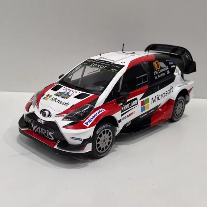 IXO 1/18 مقياس ياريس WRC # 10 سبيكة محاكاة نموذج سيارة مجموعة ثابتة زينت هدايا العيد اللعب هدية تذكارية #2