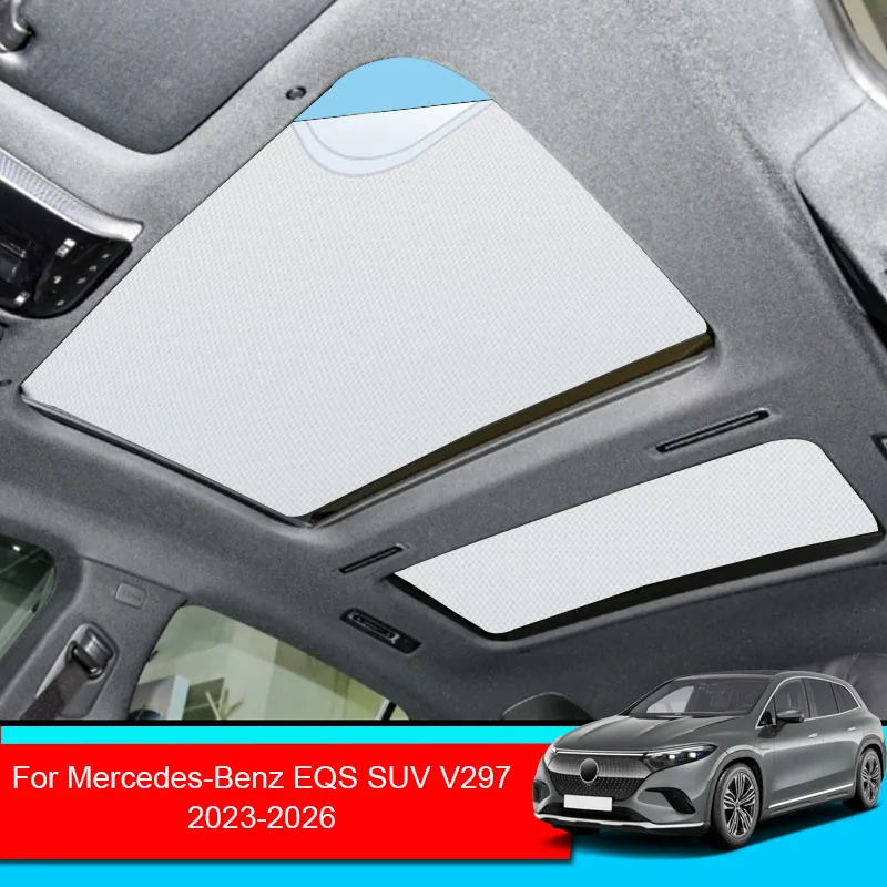 

Car Electrostatic Adsorption Sunroof Sunshade For Mercedes-Benz EQS SUV V297 2023-2026 Heat Insulation Internal Auto Accessory