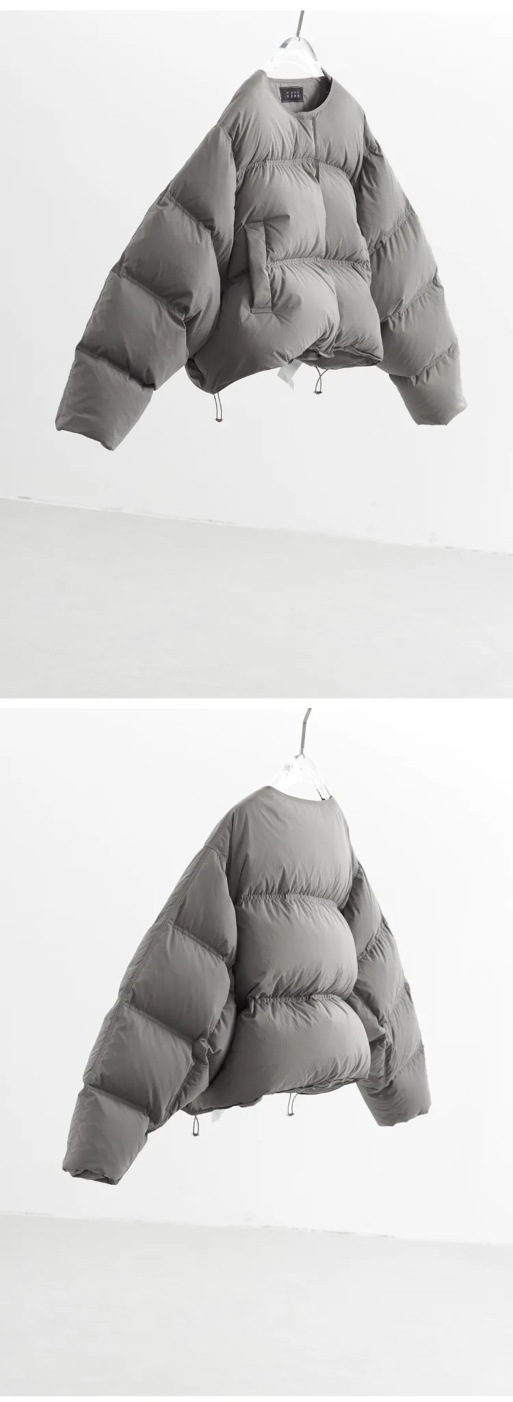Collarless Short down Jacket, Petite Size, 90% White Duck down Puffer Jacket, Thickened Women's Coat