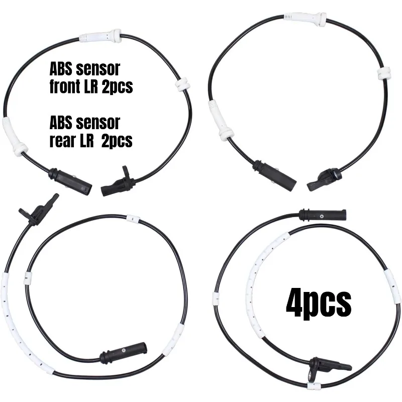 4 Stück ABS-Raddrehzahlsensoren für vorne, hinten, links und rechts für BMW 228i, 230i, 320i, 328d, 328i, 330e, 330i, 335i, 335is, 340i, 428i, 430i