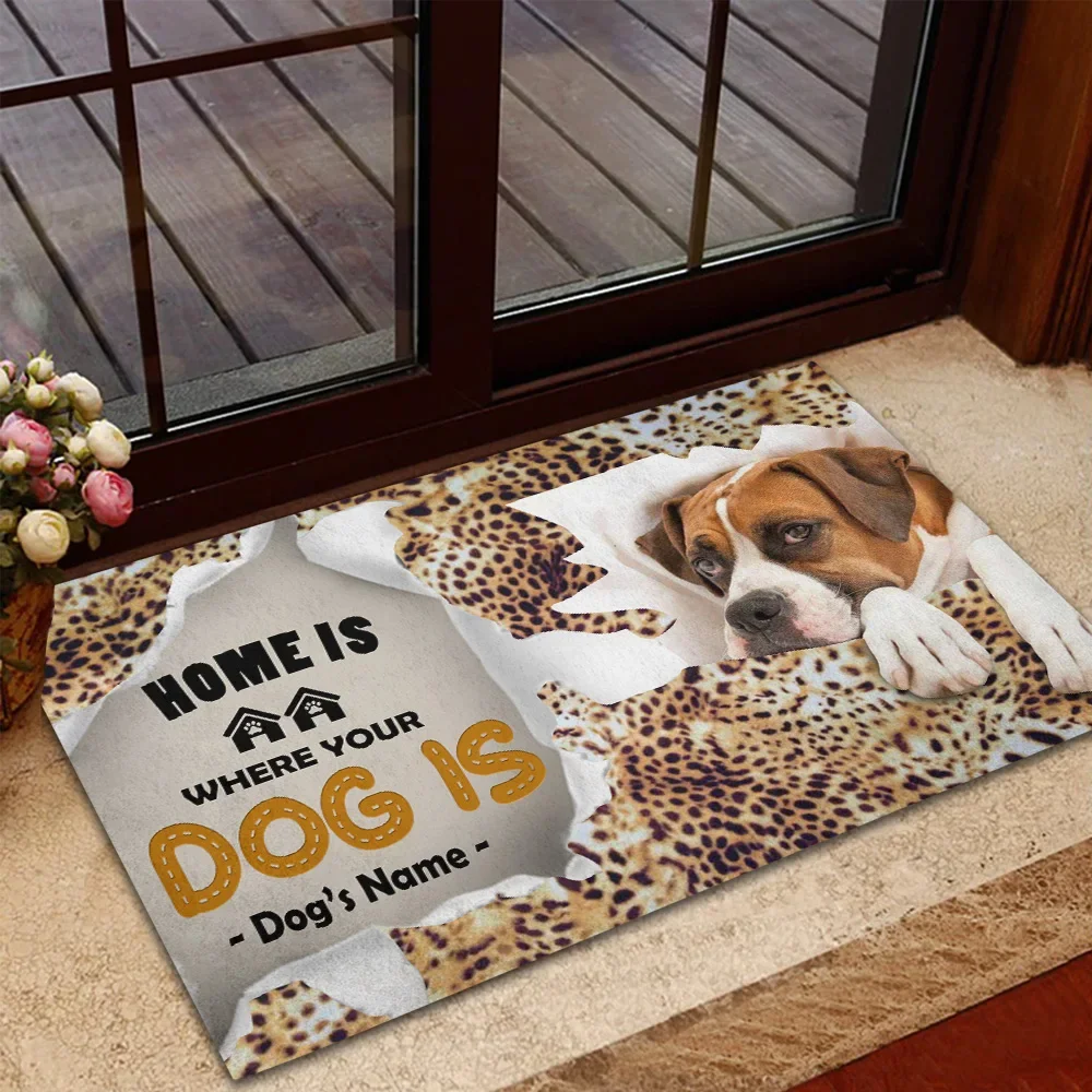 CLOOCL الملاكم هو حوالي الوقت الذي حصلت على ممسحة المنزل ديكور ثلاثية الأبعاد طباعة ماصة ممسحة عدم الانزلاق الفانيلا السجاد للحمام الشرفة #4